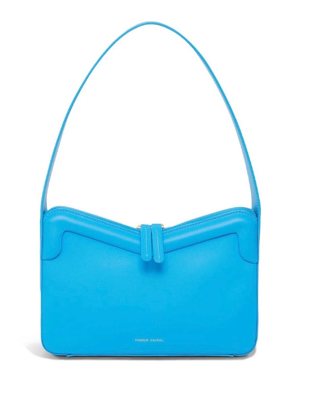 Mansur Gavriel Blue Leather Shoulder Bag
